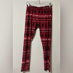 Apt 9 Women’s Gingerbread Man Size‎ Medium Black, Red and White pants